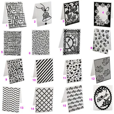 Stripe Lace Frame Folder Plastic Template Embossing Dies Stencil DIY Wave Clock • $5.48