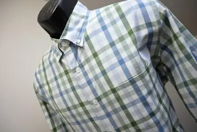 J Crew Flex Wash Dress Shirt Plaid Slim Fit Button Up Long Sleeve Mens Sz Large • $26.99