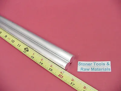 2 Pieces 5/8  ALUMINUM 6061 ROUND ROD 16  LONG T6511 Solid Extruded Bar Stock • $6.49