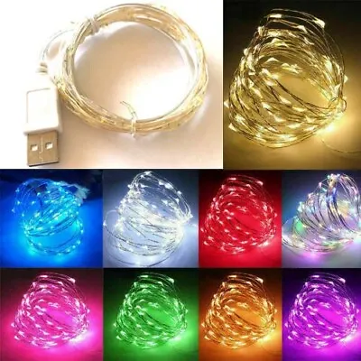 £6.25 • Buy USB LED Micro Copper Wire String Fairy Lights Xmas Party Christmas Light Decor