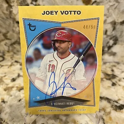 Joey Votto 2023 Topps Brooklyn Collection GOLD 44/50 SP On Card Auto #AC-JV 🔥 • $52