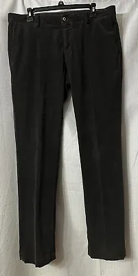 Masons Ems Mens Charcoal Gray Corduroy Flat Front New York Trousers Sz 50 US 36 • $43.99