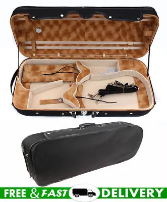 Double Violin Case 4/4 Full Size Viola Case Hold 2 Violin 4 Bows With Sheet Bag • $191.09