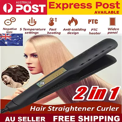 2in1 Electric Hair Straightener Dry And Wet Use Ceramic Tourmaline Flat Curler  • $29.49