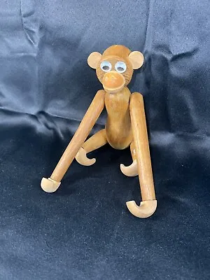 Teak Mid Century Modern Articulated Hanging Monkey Bojesen Style 7” Tall • $60