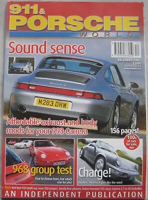 911 & Porsche World Magazine December 2003 Featuring 968 • £5.99