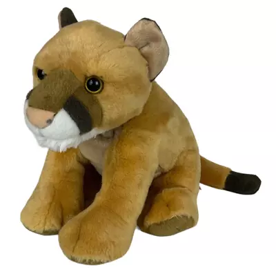 Wild Republic Mountain Lion Cub Plush Brown 12 Inch Stuffed Animal Bean Bottom • $19.99
