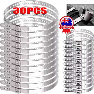 Universal CV Boot Clips Kit Stainless Steel Set CV Joint Crimp Clamp Of 30Pcs AU • $16.89