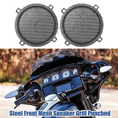 Mesh Speaker Grills Cover For Harley Touring Electra Glide Classic EFI FLHTCI • $23.98