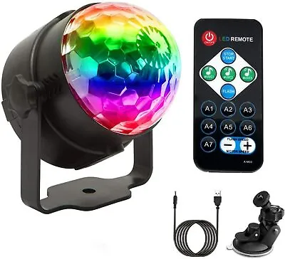 Calming Autism Sensory LED Light Rotating Crystal Ball Special Needs Kids Gift • £12.89