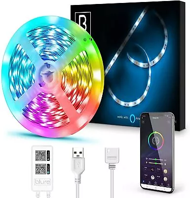 100ft 50ft LED Strip Lights 5050 RGB Music Sync Bluetooth Color Change Remote US • $10.99