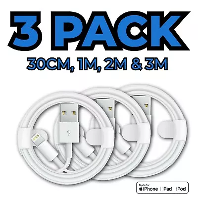 Fast Charger Sync USB Cable For Apple IPhone 5 6 7 8 X XS XR 11 12 13 Pro IPad • £4.95