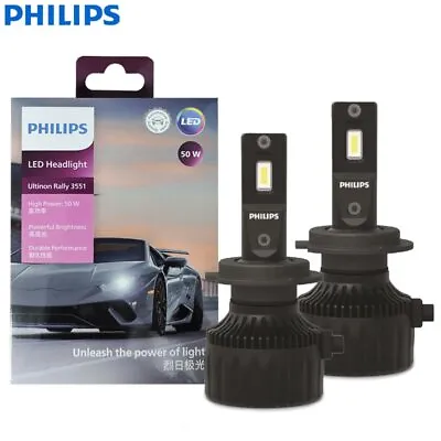 Philips H11 Ultinon Rally 3551 LED Car Headlight Bulbs Kit 50W 6500K White Light • $65