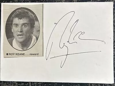 Signed Roy Keane Photo Card Manchester United Football Autograph Signature • $24.88