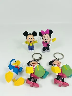 Disney Mickey And Minnie Mouse Donald Duck Pvc Figures And Keychains Lot • $12.99