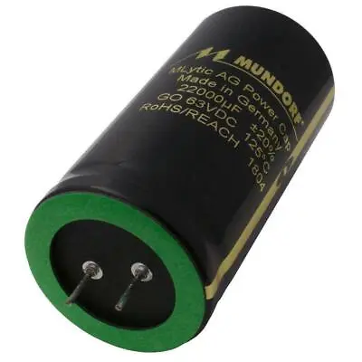 Mundorf MLytic® AG 22000uF 63V 125°C Audio Grade Capacitor Elko 852986 • $48.03