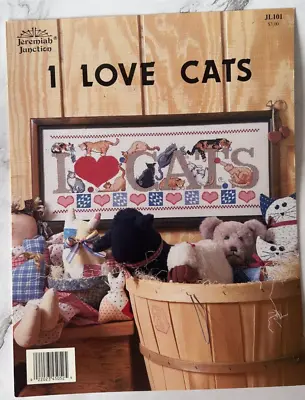 $12.17 • Buy I Love CATS Cat Chart Cross Stitch Leaflet Jeremiah Junction 1990 Vintage