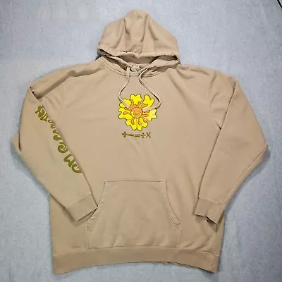 Ed Sheeran Mathematics Tour Size 2XL Sweatshirt Merch Beige Floral Cartoon • $37