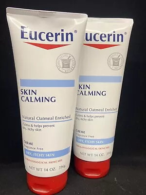 2 Eucerin Skin Calming Fragrance Free Creme 14oz Ea • $39.98