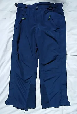 EDDIE BAUER  EBTEK  Men's Nylon Gore-Tex Ankle Snap Ski Pants Navy Blue L/G  • $80