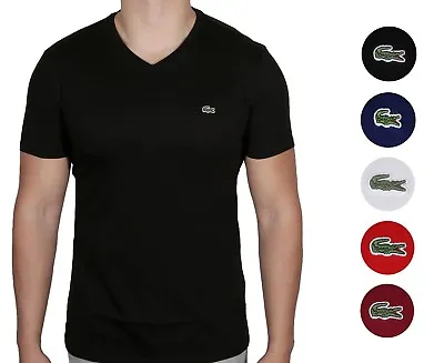 $50 • Buy Lacoste Men's Premium Pima Cotton T Shirt V-Neck Short Sleeve Sz S - 4XL NWT