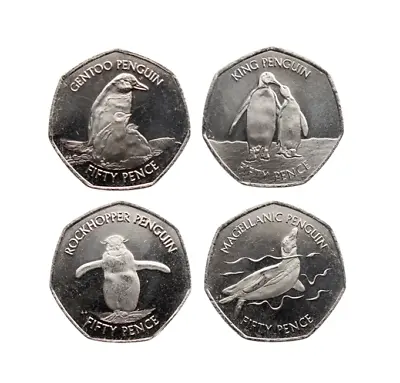 Falkland Islands Penguin 50p 4 Fifty Pence Coin Set 2020 Unc Choose Your Coin  • £16.99