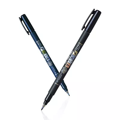 Tombow Fudenosuke Brush Pen Calligraphy Soft Or Hard Tip Japanese Stationery • £3.85