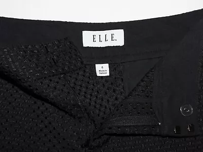 Elle Shorts Size 4 Black Texture/scalloped/dressy...2.5  Inseam..great Condition • $6.99