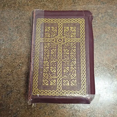Vintage 1951 HOLY BIBLE Holy Trinity Edition Catholic Red Leather Cover Rough  • $15
