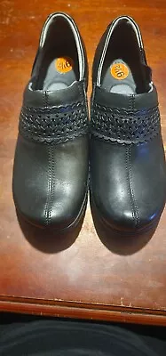 Ariat Womens Size 9.5 Black Leather Clog Slip On Casual Shoes 10006829 • $35