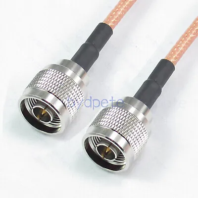 N Male To N Male Plug RG-400 RG400 Cable Coaxial Low Loss High Quality RF 50ohm  • $8.40