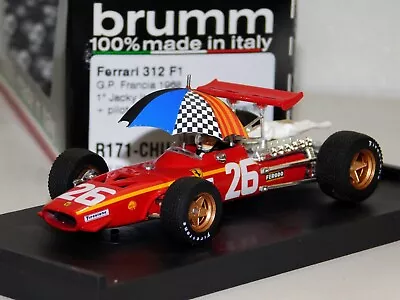 Ferrari 312 F1 #26 J. Ickx France Gp 1968 Driver / Umbrella Brumm R171-chu 1:43 • $44.99