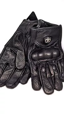 Stealth Icon Pursuit PERFORATED Motorcycle Racing Off Road Gloves- BLACK • $37.99