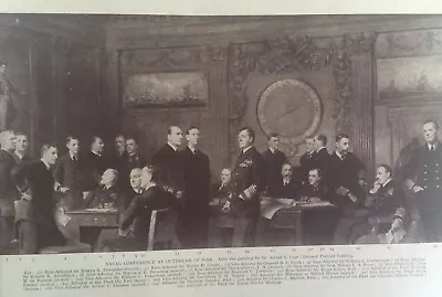 Antique Print Naval Conference At Outbreak Of War C1930'S Military History Art • $3.65