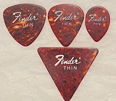 Vintage 1970’s -Fender Guitar Picks- Lot Of 4 Picks- 351-346-Teardrop & Triangle • $8.99