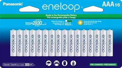 Panasonic BK-4MCCA16FA Eneloop AAA 2100 Cycle Rechargeable Battery - 16 Pack • $109.95