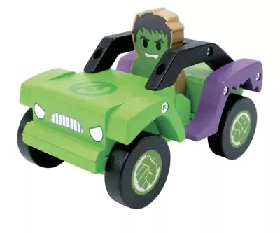 New Marvel Just Play Disney Wooden Toys Hulk And Truck Figure Toy • $28