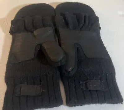 UGG Australia Men Knit Flip Mittens Gloves Black/20092 Size L/XL /New/ AUTHENTIC • $44.99