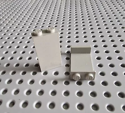 LEGO Panel Wall Wall Studs Closed 1x2x3 Old Light Grey 2pcs 2362a A110 • £2