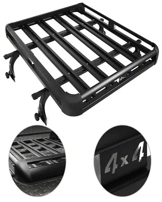 50  X 38  Roof Rack Basket SUV Top Cargo Luggage Carrier Aluminum Cross Bar • $96.49