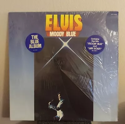 VTG. 1977 LP Elvis Moody Blue (Blue Vinyl)  RCA AFL1-2428 Stereo • $9