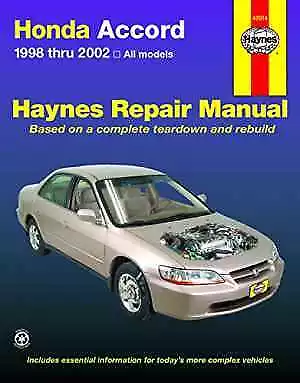 Honda Accord 1998-2002 (Haynes Repair Manuals) - Paperback By Haynes - Good • $28.41