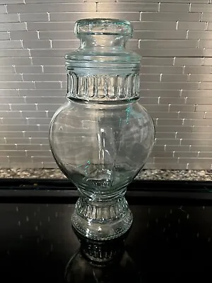 $19.99 • Buy Vintage Dakota Footed Hourglass Candy Jar Clear Glass Apothecary Style
