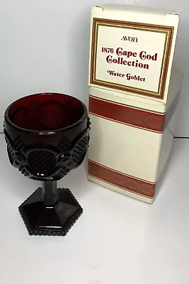 1982  1876 The Cape Cod Collection WATER GOBLET   Roman Rosette Pattern Avon NIB • $3.85