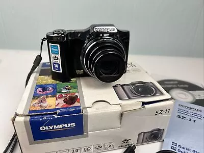 Olympus SZ-11 Digital Camera Traveller 3D 14MP 20x Zoom  Charger Manual CD • $84.93