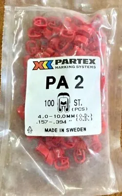 Partex Marking Systems Pack 100 Pa2  Colour Cable Markers Various Numbers • £3.45