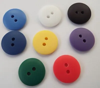 10 X Quality Matt Round Smartie Buttons Choice Of Size & Colours 15mm 18mm 20mm • £2.39