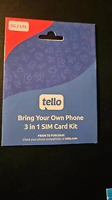 TELLO (T-Mobile): 3-in-1 SIM Card Kit BRAND NEW • $2.89