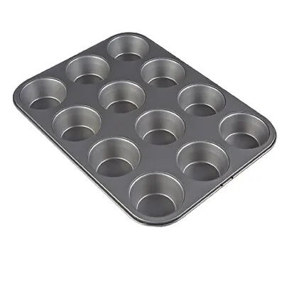 £21.95 • Buy Muffin Tray 12 Cupcake Tin Non Stick Carbon Steel Baking Pan Yorkshire Pudding