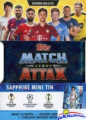 2021/22 Topps Match Attax UEFA Champions League EXCLUSIVE SAPPHIRE Collector TIN • $9.95